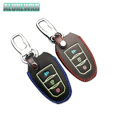 

Car Smart Key Cover 2016 2017 2018 Keys Protection Case Chain Car Accessories Hand Sewed Leather Fit for Lifan Marveii Myway