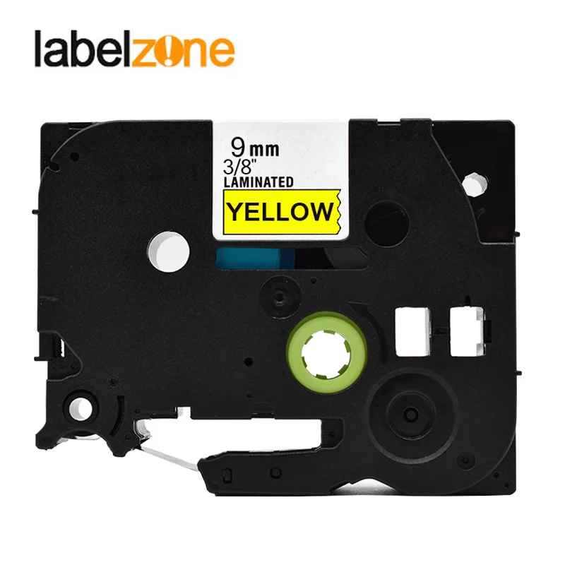 

9mm tze621 Compatible Brother p-touch printers black on yellow tze label Tape laminated ribbon Tze-621 tz621 tz-621 tze tz 621