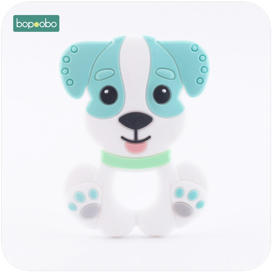Bopoobo 1 шт., Детские аксессуары, силиконовая Подвеска для прорезывания зубов, собачка хаски, пищевые материалы, подвески для кормления, ожерелье, подвеска