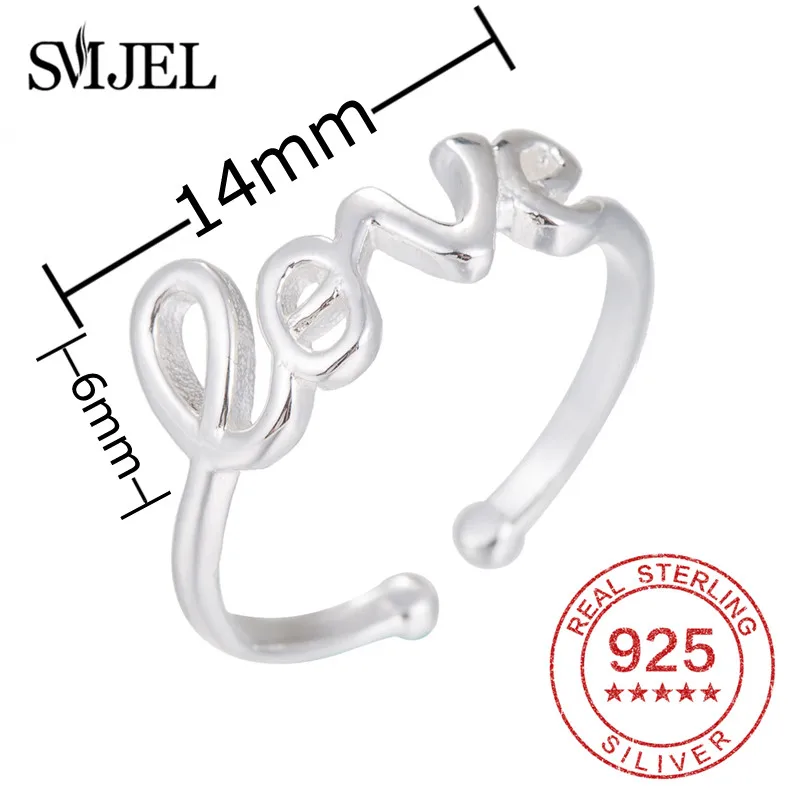 Женское серебряное кольцо SMJEL с надписью Eternity Love 100% Стерлинговое Серебро 925 пробы