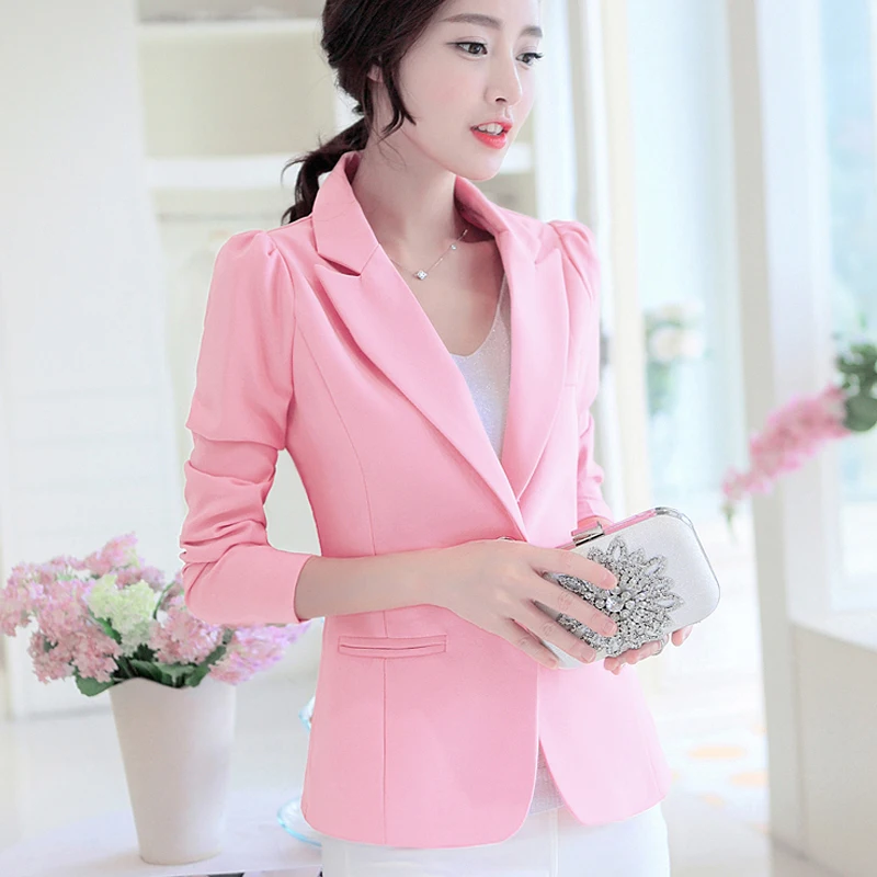 

2019 new spring outfit cultivate long-sleeved woman jacket lady elegant leisure casual suit harajuku cute blazer feminino