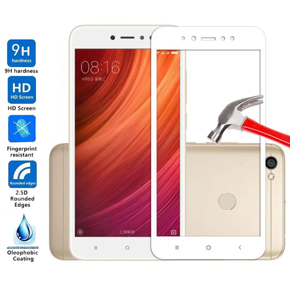 Полное покрытие из закаленного стекла для Xiaomi Redmi Note 5 5A prime Защитная пленка экрана