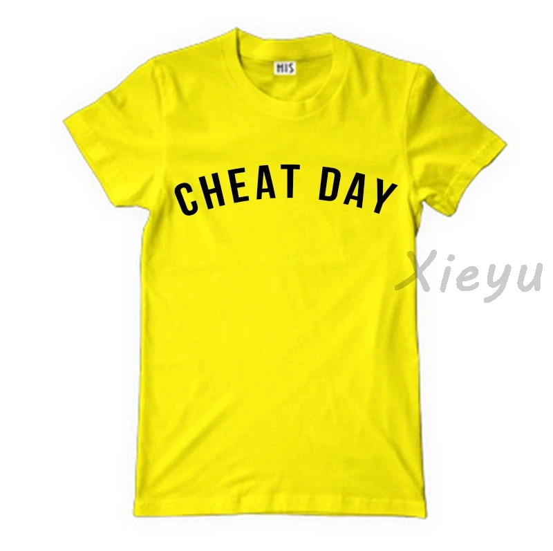 Футболка Cheat Day диета забавная еда унисекс футболка топ футболка|Футболки| |