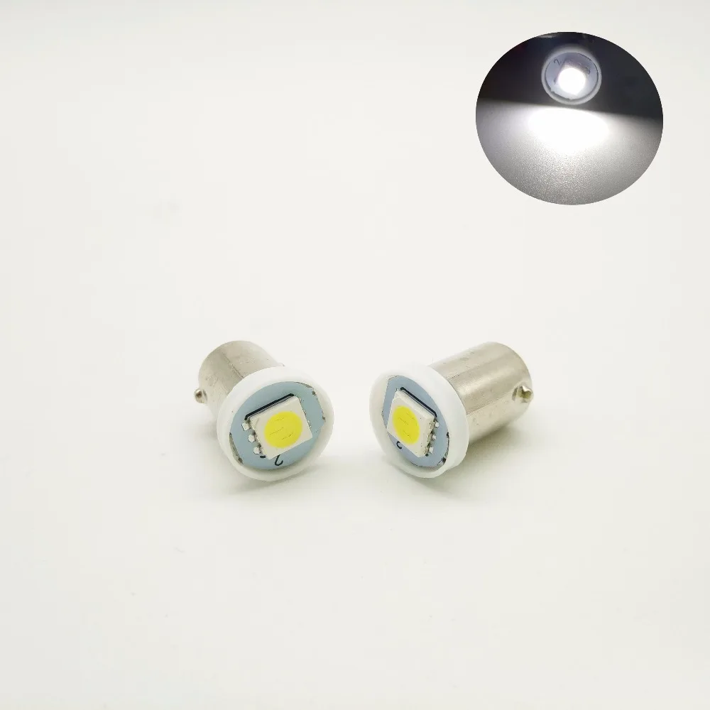 10 шт. BA9S 5050 1SMD 1 светодиодный T4W белый/голубой/красный/желтый/зеленый 12/24V светодиодный лампы Интерьер подсветка приборной доски Габаритные огни автомобиля для укладки волос