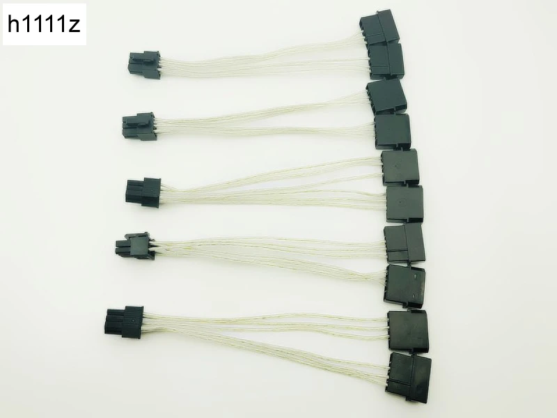 

5PCS Dual 4Pin Molex IDE to 6Pin PCIE Graphic Card Power Supply Cable Adapter PC Video Card Connector Cable Converter for Mining