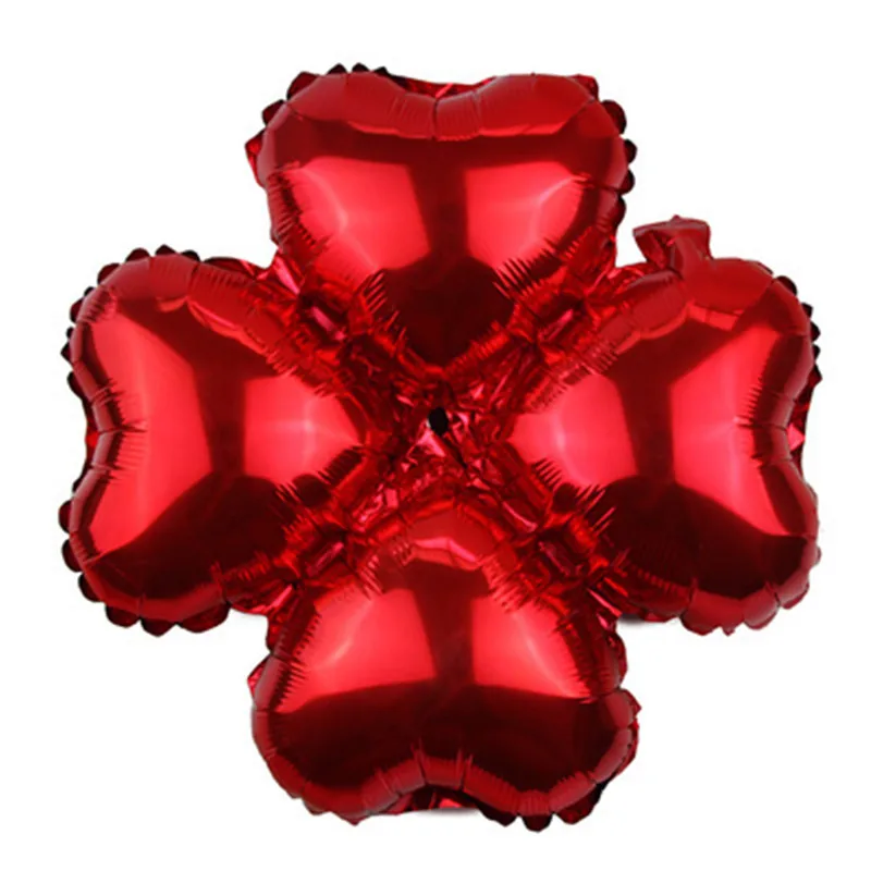 Недорогие 18 дюймовые разноцветные шары в форме сердца из алюминиевой фольги