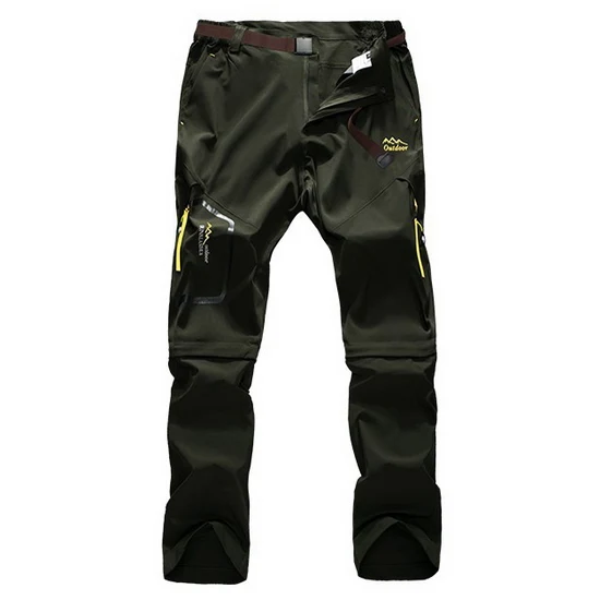 army green LOMAIYI S-6XL, эластичные мужские летние брюки, мужские Ультра тонкие съемные брюки, мужские брюки карго, мужские брюки хаки/серый/черный AM051 - Цвет: army green