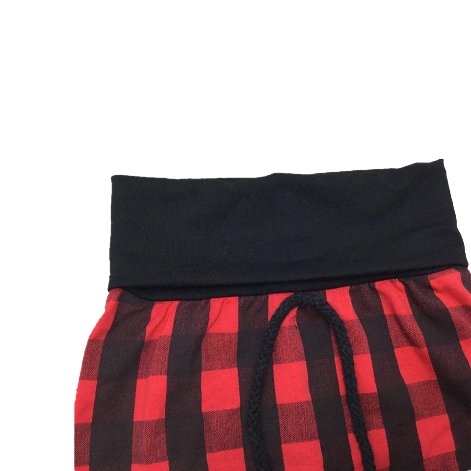 Baby Boys Girls Christmas Clothing Set Kids Red Plaid 2Pcs Hoodies+Pants Girl X'mas Hooded Suit Clothes 30 | Детская одежда и