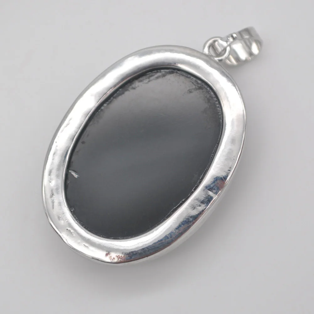 Черный Сердолик Овальный кулон ювелирные изделия для женщин подарок S937|oval