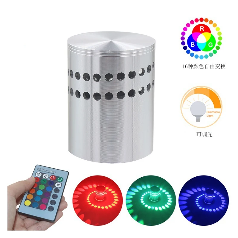 Современный светодиодный настенный светильник 3 Вт RGB 85 265 в KTV бар декоративные