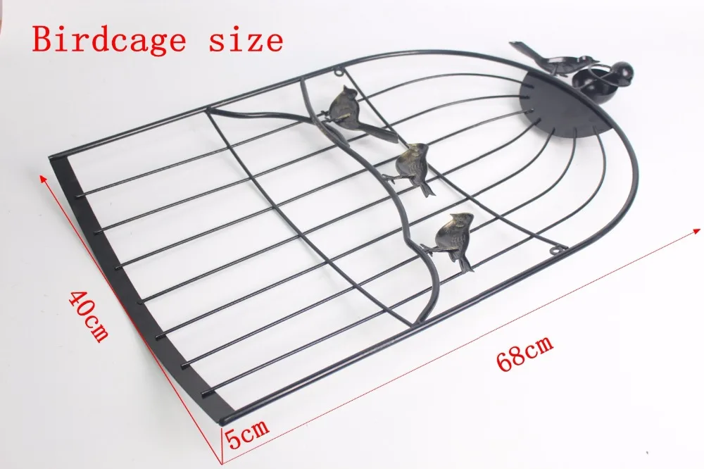Большой Железный Античный Декор Классическая клетка для птиц с искусственным