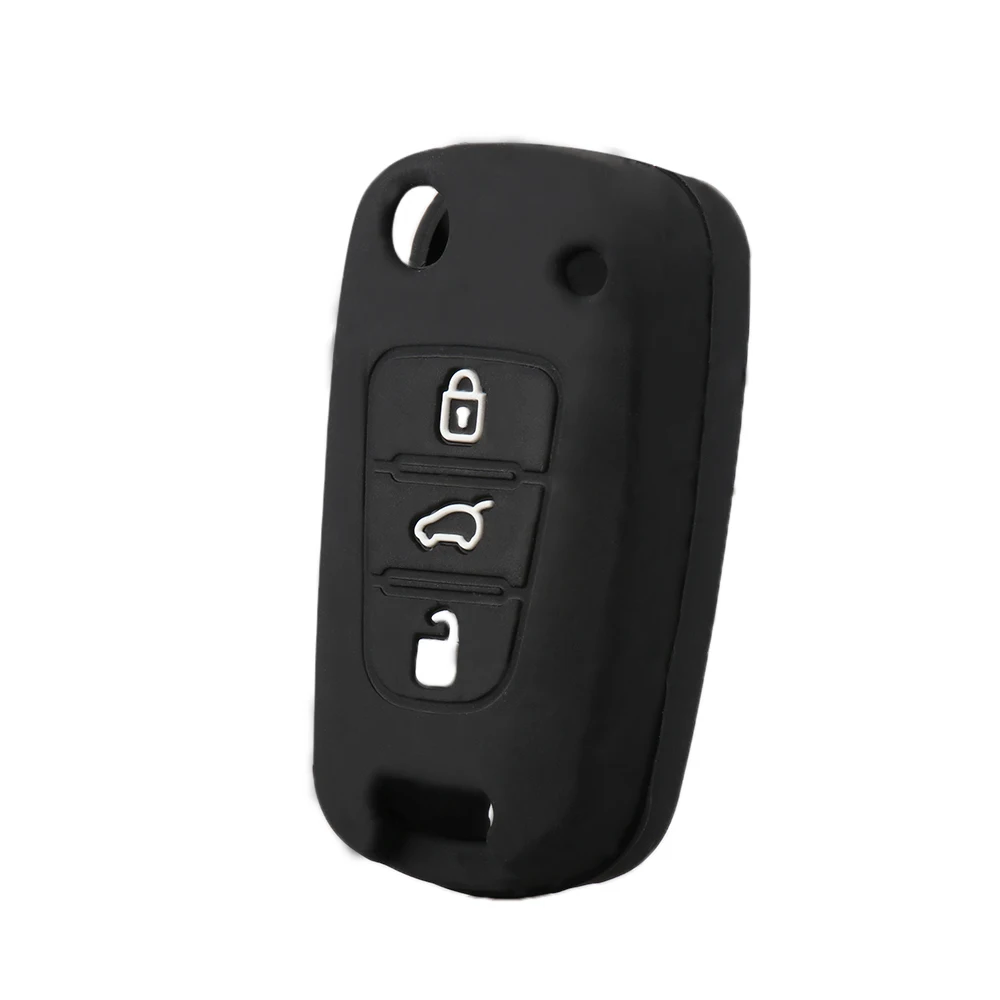 Чехол для автомобильного ключа Силиконовый складной чехол с 3 кнопками Hyundai i20 i30