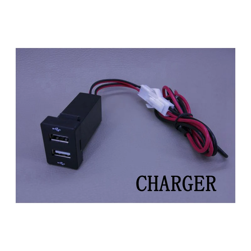 Автомобильное зарядное устройство USB разъем дисплей напряжения температура