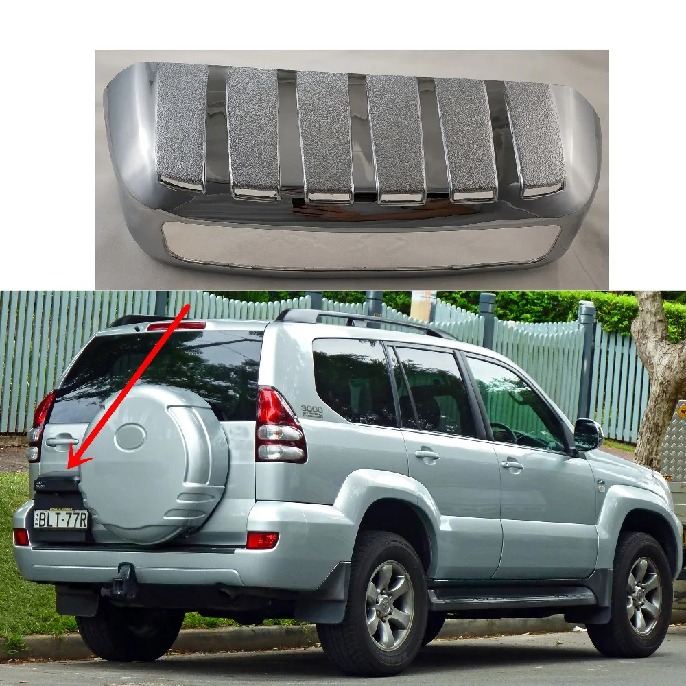 Задняя крышка номерного знака ABS багажника для Toyota Land Cruiser Prado FJ120 2002 2009