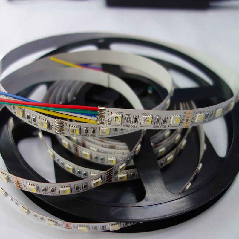 Новая Светодиодная лента 5050 SMD 4 в 1 RGBW(6500K) 60 светодиодов/м вход 12 В постоянного