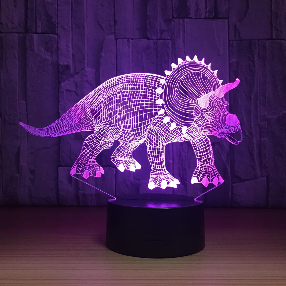 

Bluetooth Speaker 3D Night Light Dinosaur Illusion Table Lamp LED 7 Color Acylic USB Remote Touch Switdch Gift for Kids