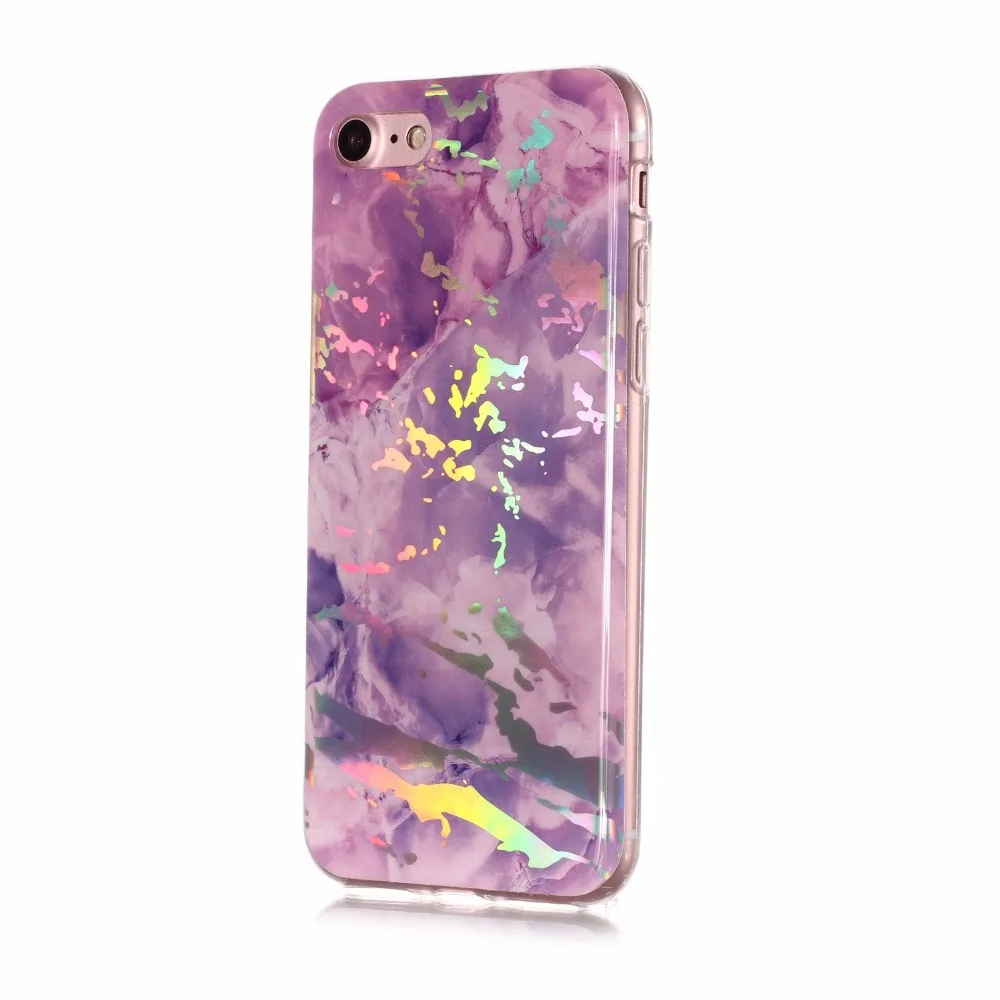 Meetcases фиолетовый holo мраморный телефонные чехлы для Iphone X TPU Мягкий материал Новое