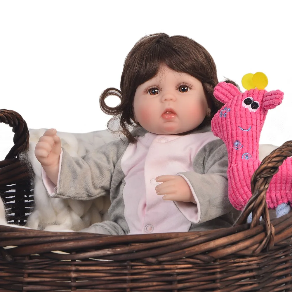 

Реалистичная мягкая силиконовая кукла-реборн для новорожденных, 17 дюймов, 42 см