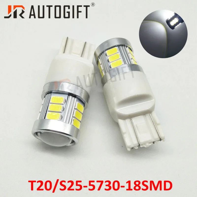 10 шт. автомобильный Стайлинг BA15S P21W 1156 5630 5730 LED 18SMD S25 T20 12В-24В указатель поворота 7440