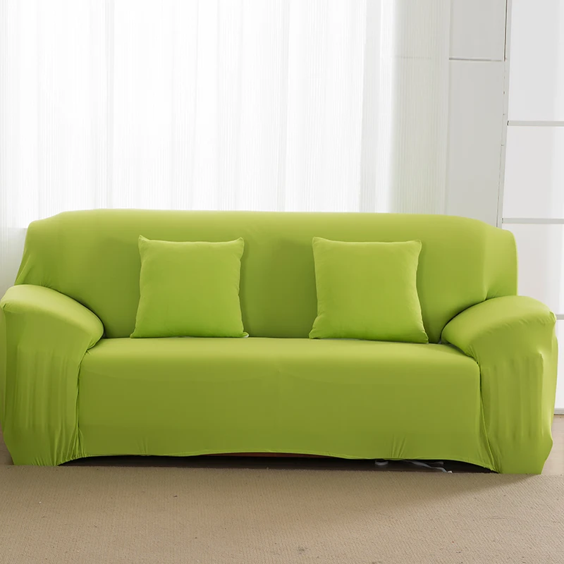 apple green 1/2/3/4 местный эластичный диван-крышка для Гостиная Универсальный диван Чехол домашний чехол для секционного дивана спандекс чехлы для Sover стрейч - Цвет: apple green