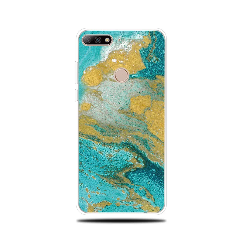 Marble Pattern Silicone Phone Case For Huawei Y5 Y6 ii Cover Y7 Prime 2017 2018 Couqe Funda |