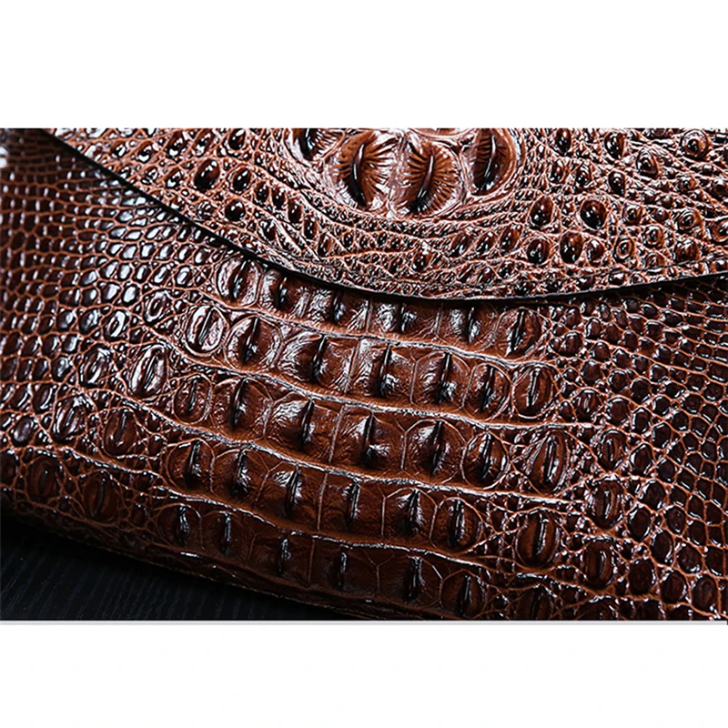 Мужской клатч из натуральной кожи с крокодиловым узором мужская кожаная сумка