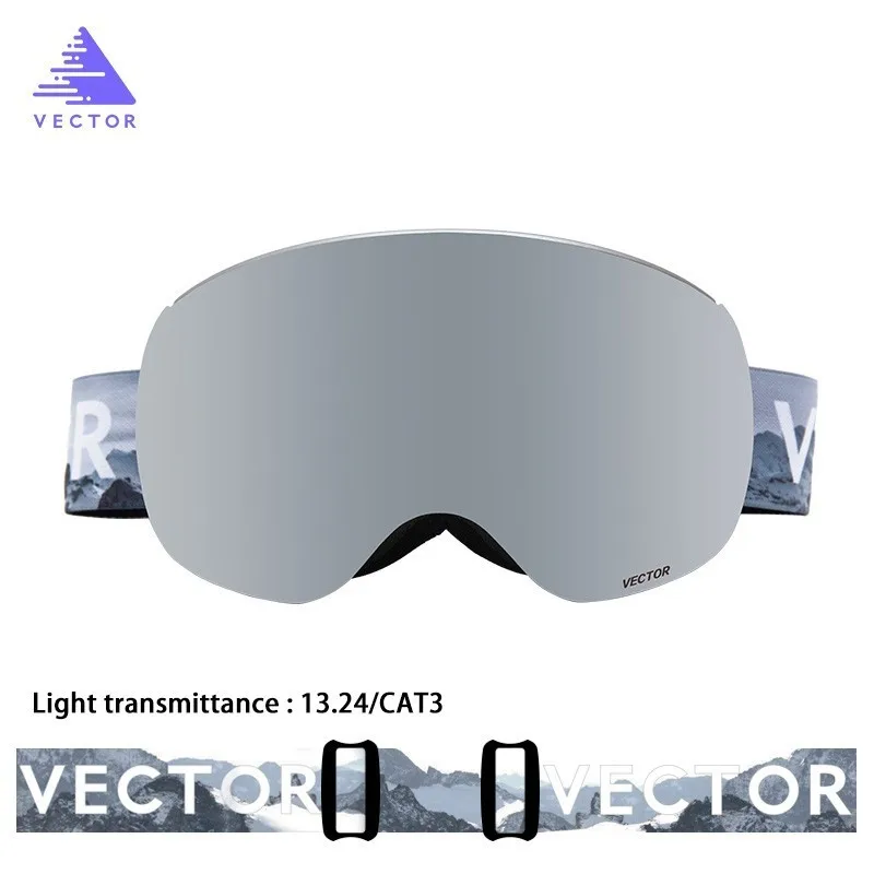 Магниты OTG лыжные очки UV400 сноуборд снежные очки противотуманные Сменные линзы и рамка сферические широкий вид солнцезащитные очки - Цвет: No.3