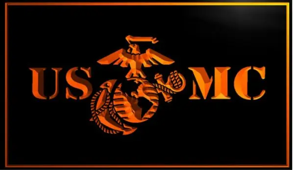 Неоновая светодиодсветодиодный световая вывеска USMC для клуба морской пехоты