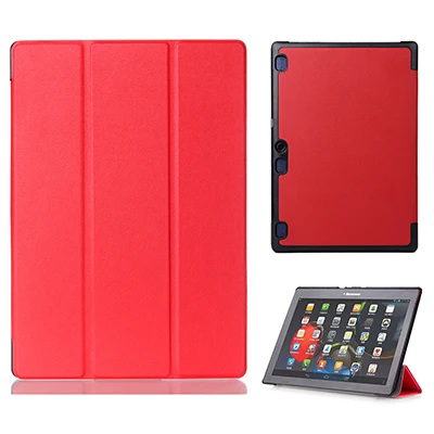 Модный чехол Tab2 A10 70 чехол с откидной крышкой из искусственной кожи чехол для lenovo tab 2 a10-70 10," X30F A10-30 10" высокое качество чехол+ Защитная пленка на экран+ стилус - Цвет: LV Tab2 A10 KST RD