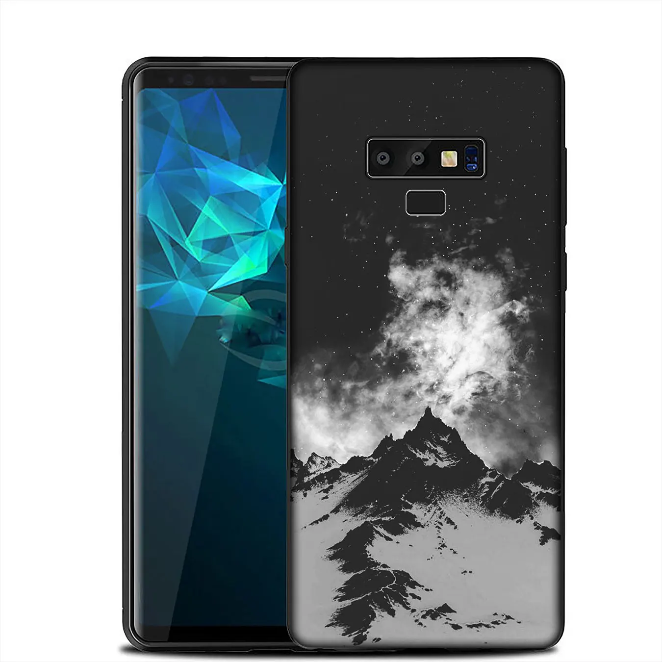 IYICAO Mountain Forest Clouds Soft Silicone Case for Samsung Galaxy A6 A9 A8 A7 2018 A3 A5 2016 2017 Note 9 8 10 Plus Lite |