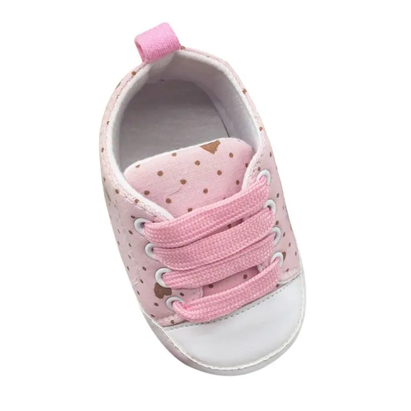 

Kids Infant Baby Shoes Boys Girls Soft Soled Cotton Crib Shoes Casual Laces Prewalkers