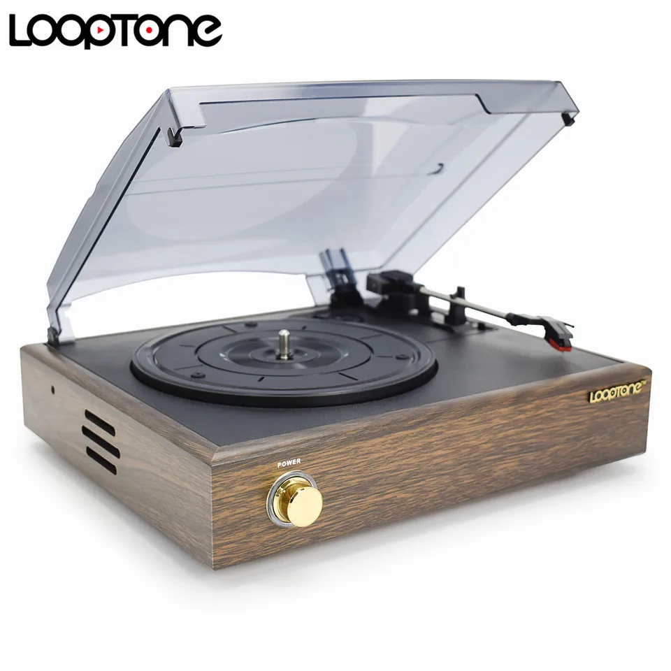 Looptone выбор 3 скорости винтажный проигрыватель Встроенные стерео колонки линия