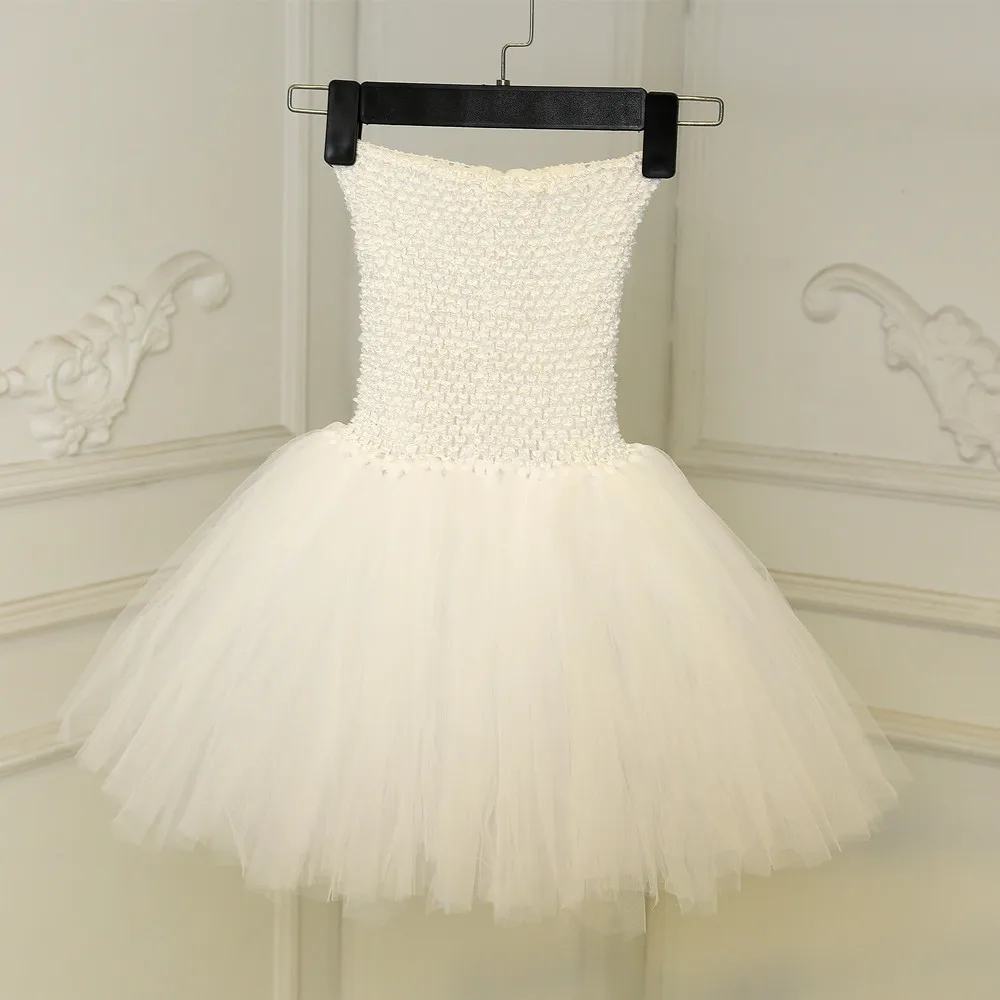 Платье для маленьких девочек белое Тюлевое платье принцессы платье-пачка