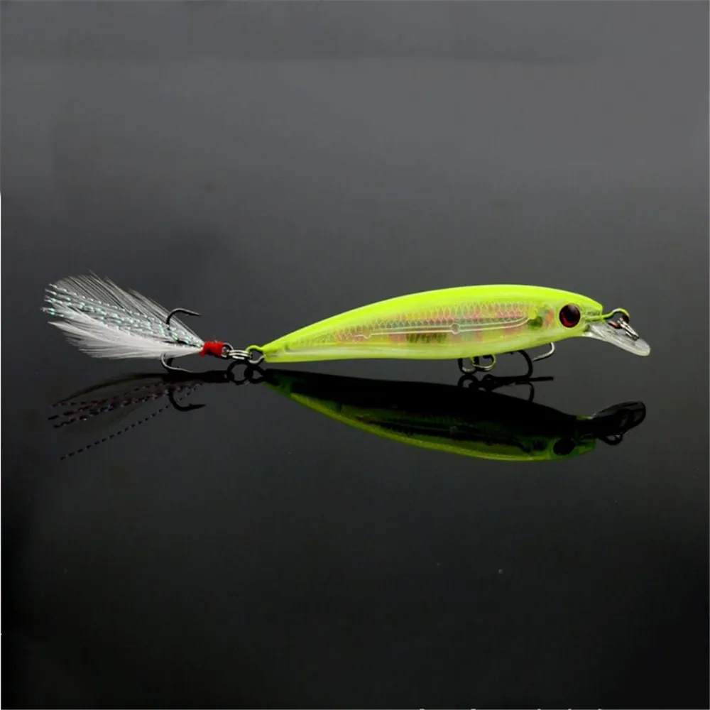 1 шт. 7 2 г 9 см Minnow приманки для рыбалки бионические рыбной ловли 3D глаза Лазерная