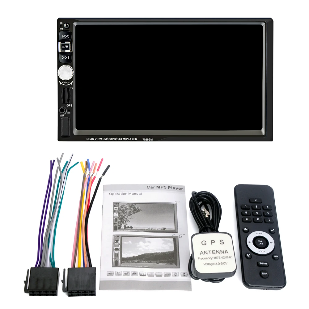 HEVXM 7026GM GPS оборудование для транспортных средств BT 7 дюймов 2Din автомобиль MP5 MP3/MP4