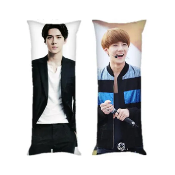 picture 02 Корейская kpop подушка для тела EXO BAEKHYUN CHEN CHANYEOL KAI SEHUN Kris XIUMIN SUHO boyfriend подушки для тела 40 см* 100 см - Цвет: picture 02
