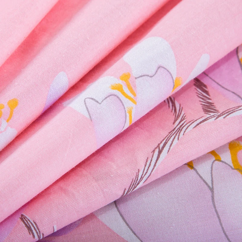 Пасторальный стиль розового цвета с принтом постельное белье юбка покрывало для