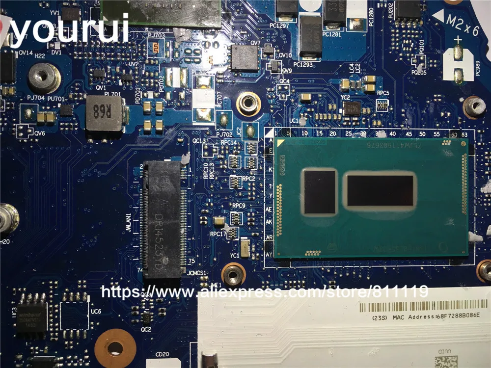Yourui AILG1 NM A331 для Lenovo G70 80 материнской платы SR23W I7 5500U DDR3L 100% полностью протестирована