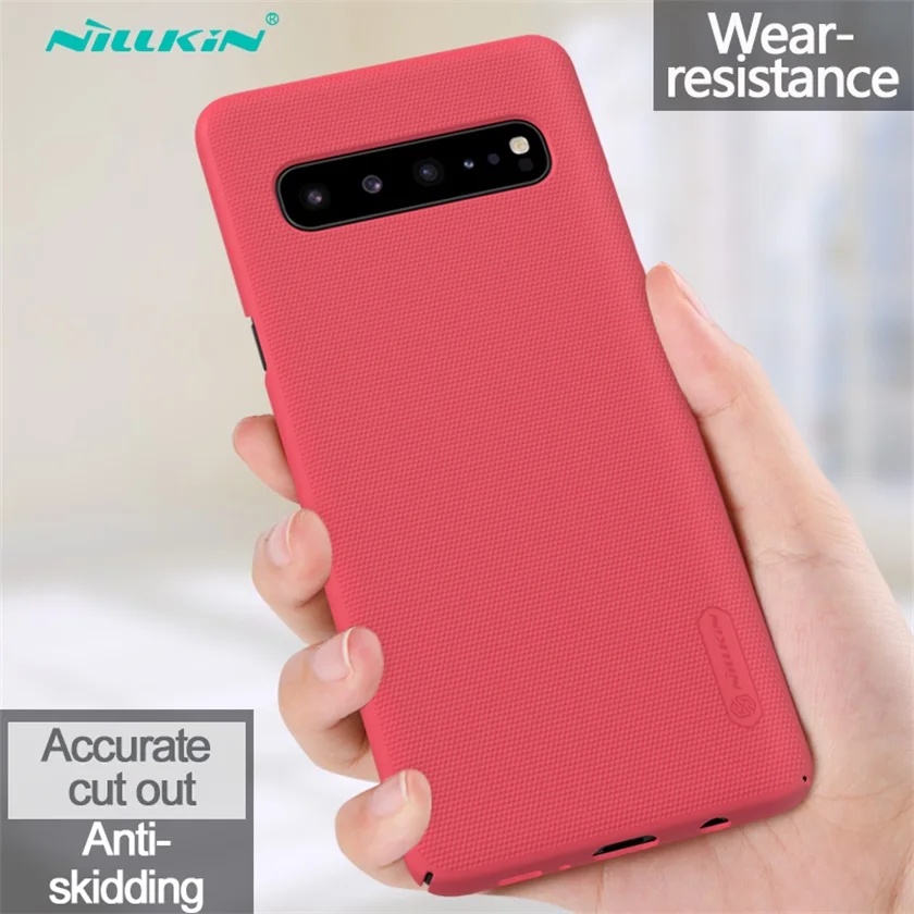 Чехол для samsung Galaxy S10 5G Nillkin Super Frosted Shield жесткая задняя панель из поликарбоната простой защитный чехол для телефона samsung S10 5G - Цвет: Red