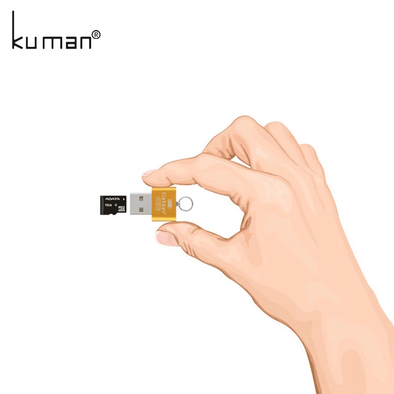 Kuman 2 0 Мини-кардридер USB интерфейс с Micro SD TF слот для карт памяти Y206 флэш-устройство