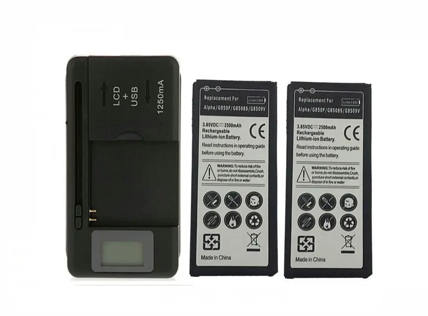 Ciszean 2x2500 мА/ч EB BG850BBC BG850BB запасная батарея + универсальное зарядное устройство с ЖК