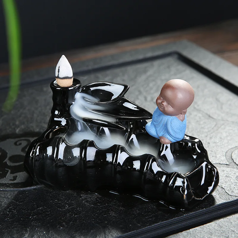 Статуя Будды Incensory конусы для благовоний керамическая курильница держатель