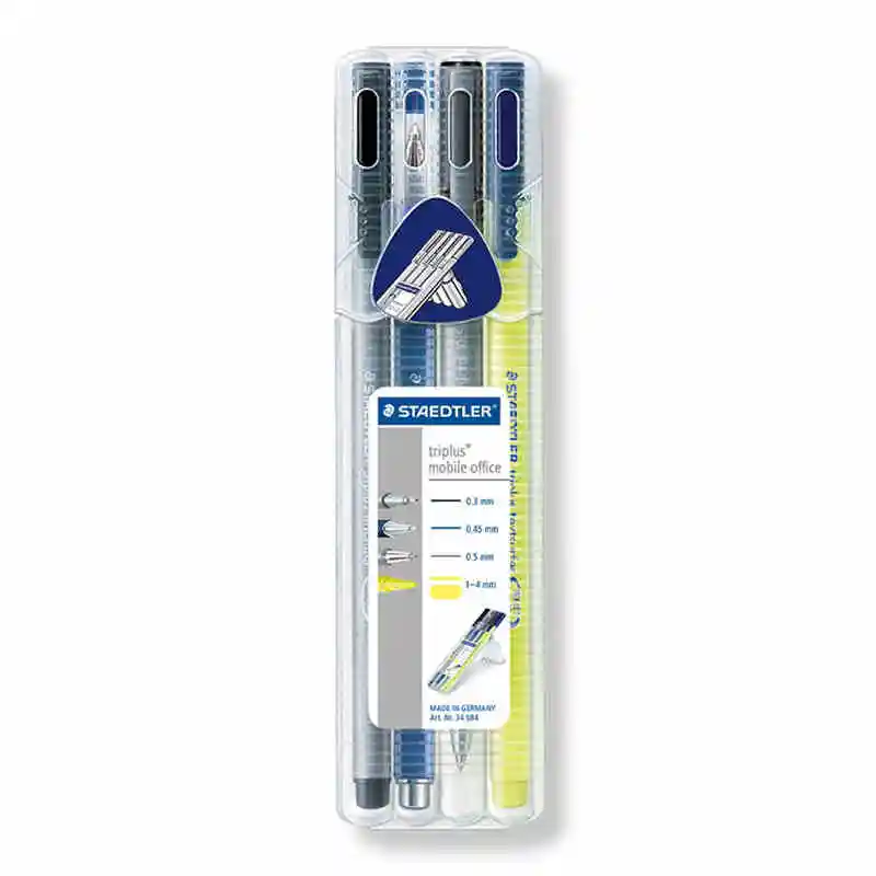 STAEDTLER Triplus Mobile Office 34 SB4 многофункциональная ручка набор Fineliner ручка/Шариковая ручка/механический карандаш/хайлайтер 4 шт - Цвет: SB4 Set
