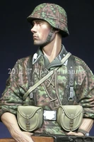 116 totenkopf grenadier with 2 different heads resin kit figure soldier gk military theme of war ii uncoated no colour