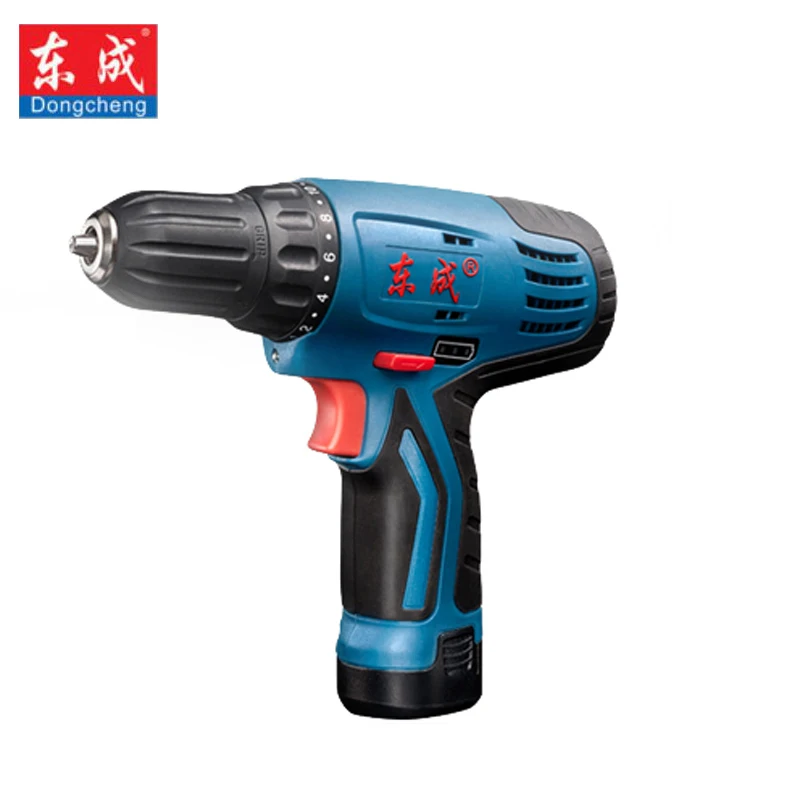 Dongcheng 12 В DC литий-ионный аккумулятор Аккумуляторная дрель/шуруповерт Электроинструмент шуруповерт Электрическая дрель с батареей в комплекте