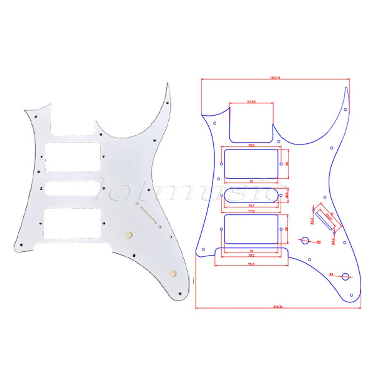 2 шт. 3 слоя 10 отверстий Eletric Guitar Pickguard для Ibanez RG250 стильная Замена|guitar pickguard|3 plypickguard