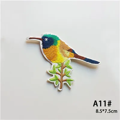 STYLE A11 Maxsin забавная птица патч Цветочная вышивка железные нашивки для аппликация на одежду DIY Шляпа Пальто Платье Брюки аксессуары тканевая наклейка - Цвет: STYLE A11