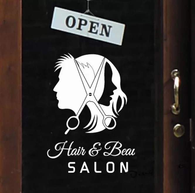 Наклейка на стену для салона волос сексуальная девушка волосы спа ногтей салон