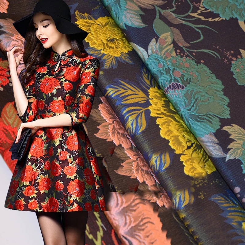 Высококачественный жаккардовый гобелен с цветочным принтом жаккардовая ткань