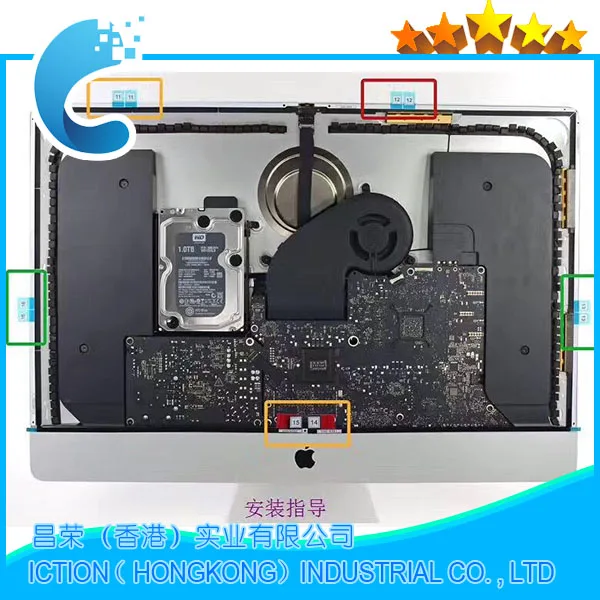 10 компл./Лот Новинка для Apple iMac A1418 21 5 дюйма ЖК экраны наклейки клейкие полосы